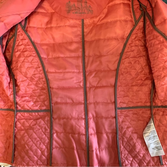 Olsen quilted pink Repreve puffer with collar - Picture 4 of 6